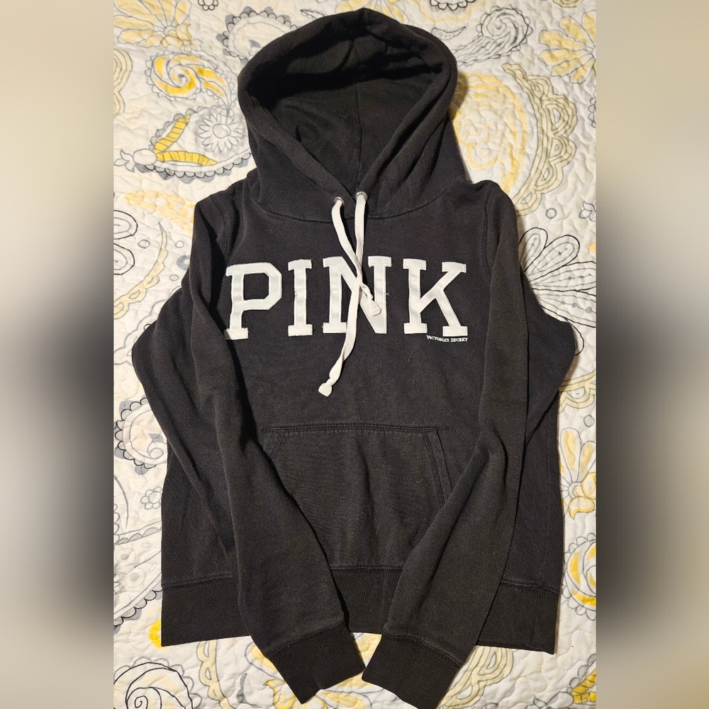 PINK VS Black Sweatshirt - Medium